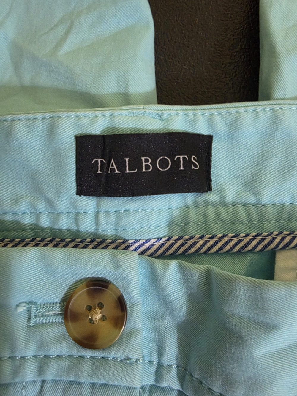 Talbots Mint Blue Straight-Leg Cropped Pants - Picture 7 of 8